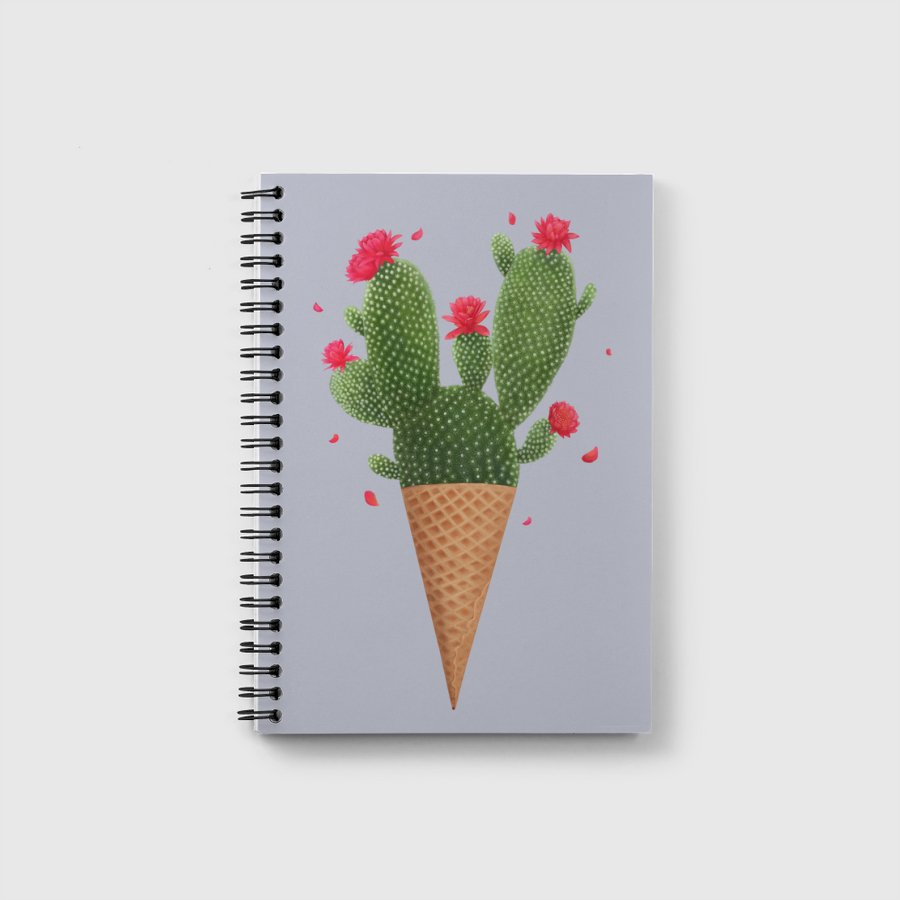 Ice cream with cactus