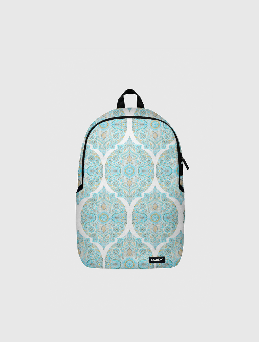 Aqua & Tan Doodle Pattern