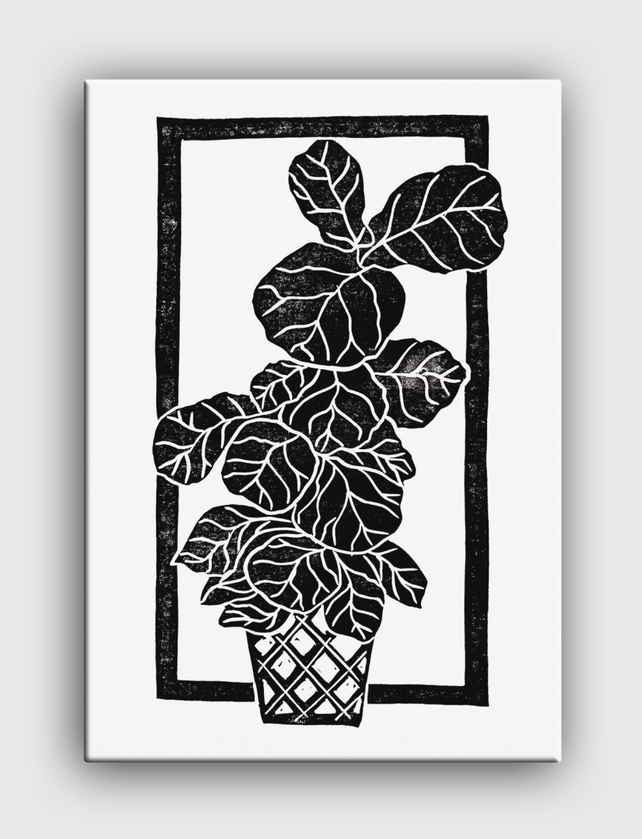 Fiddle Leaf Fig Blockprint