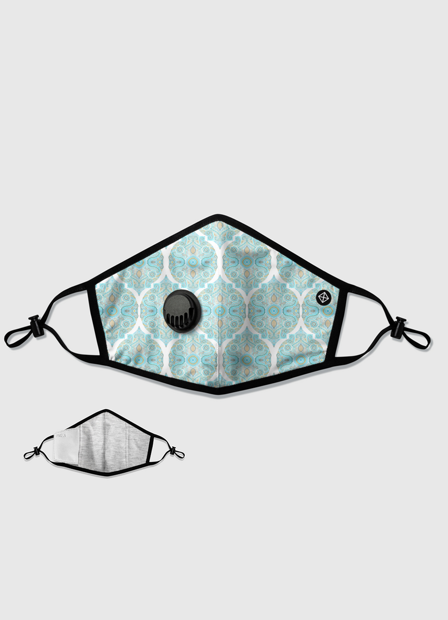 Aqua & Tan Doodle Pattern