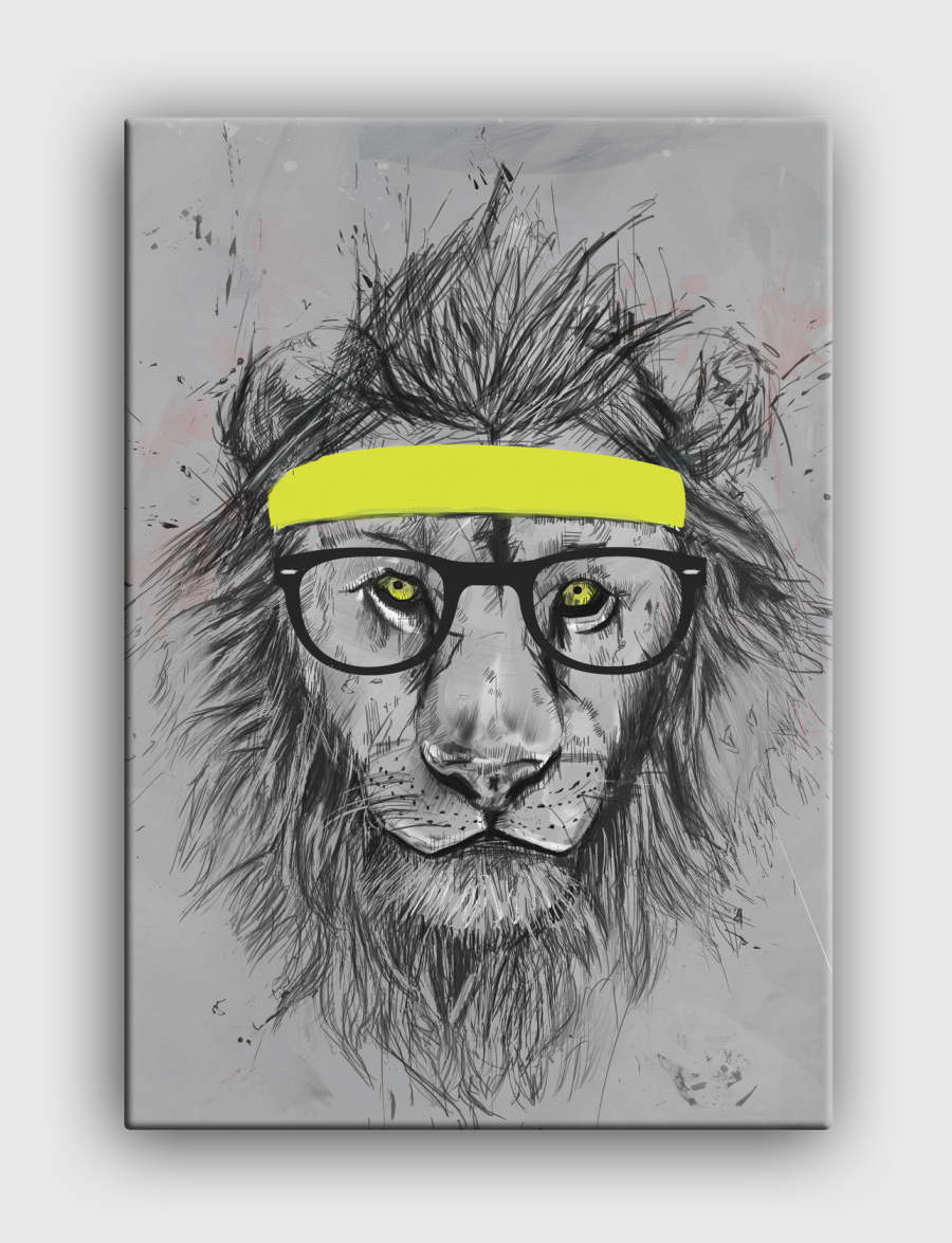 Hipster lion