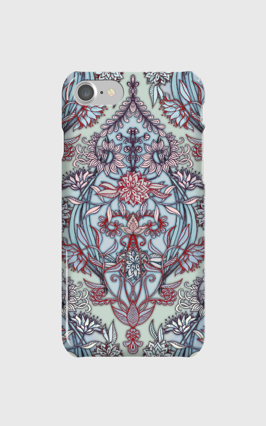 Red & Blue Nature Doodle