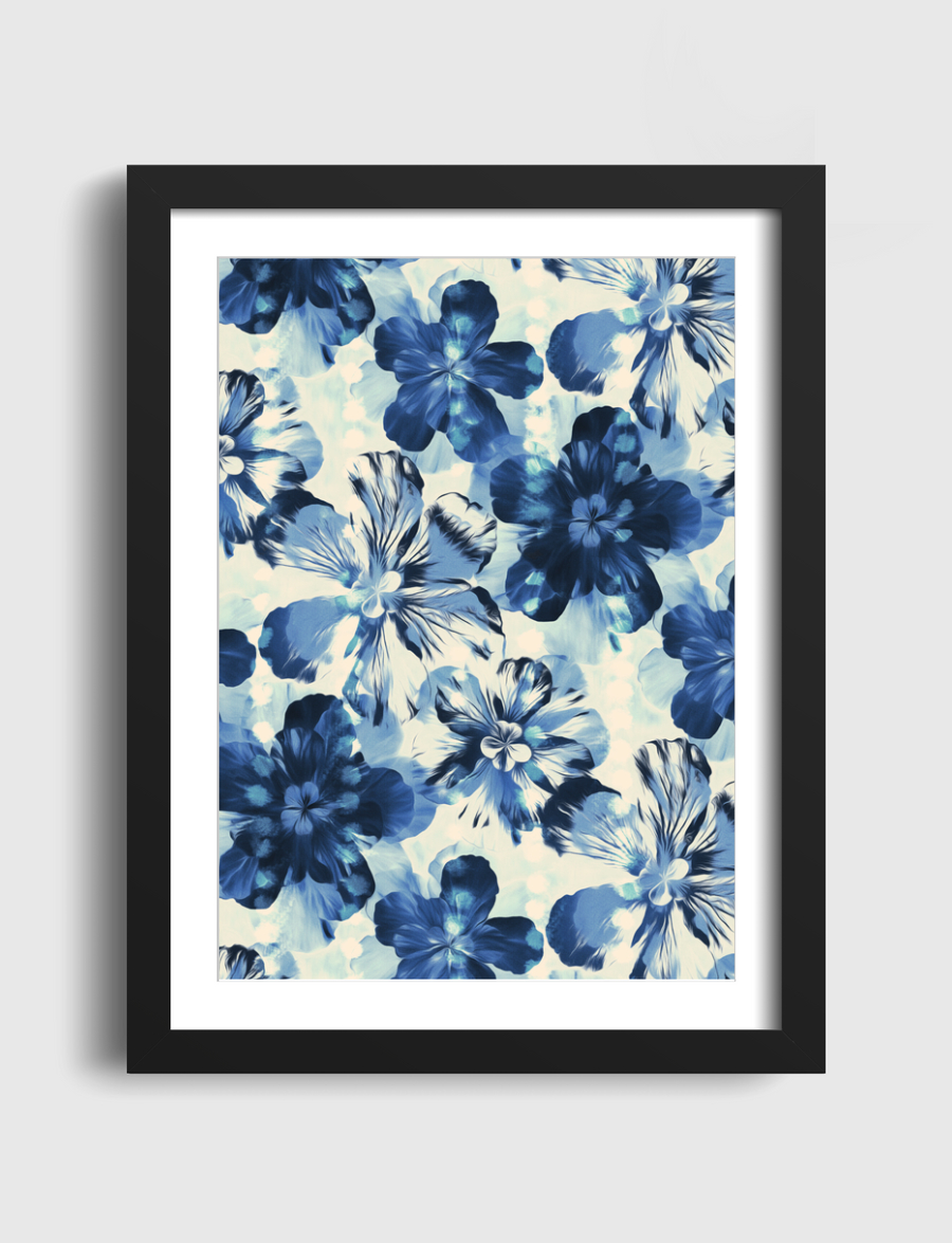 Oversized Indigo Floral