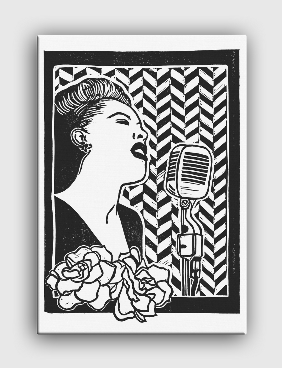 Billie Holiday Blockprint