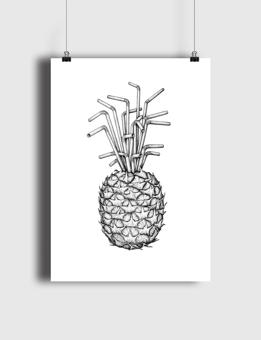 Pineapple straws