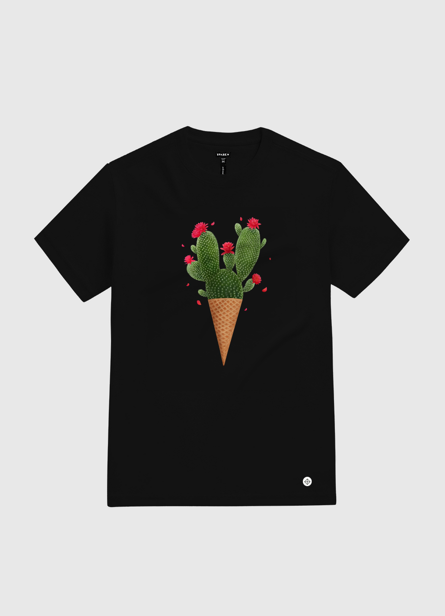 Ice cream with cactus