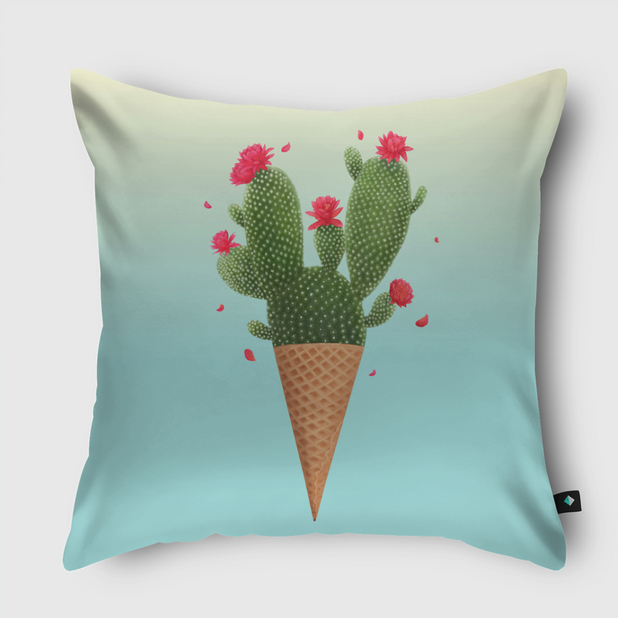 Ice cream with cactus