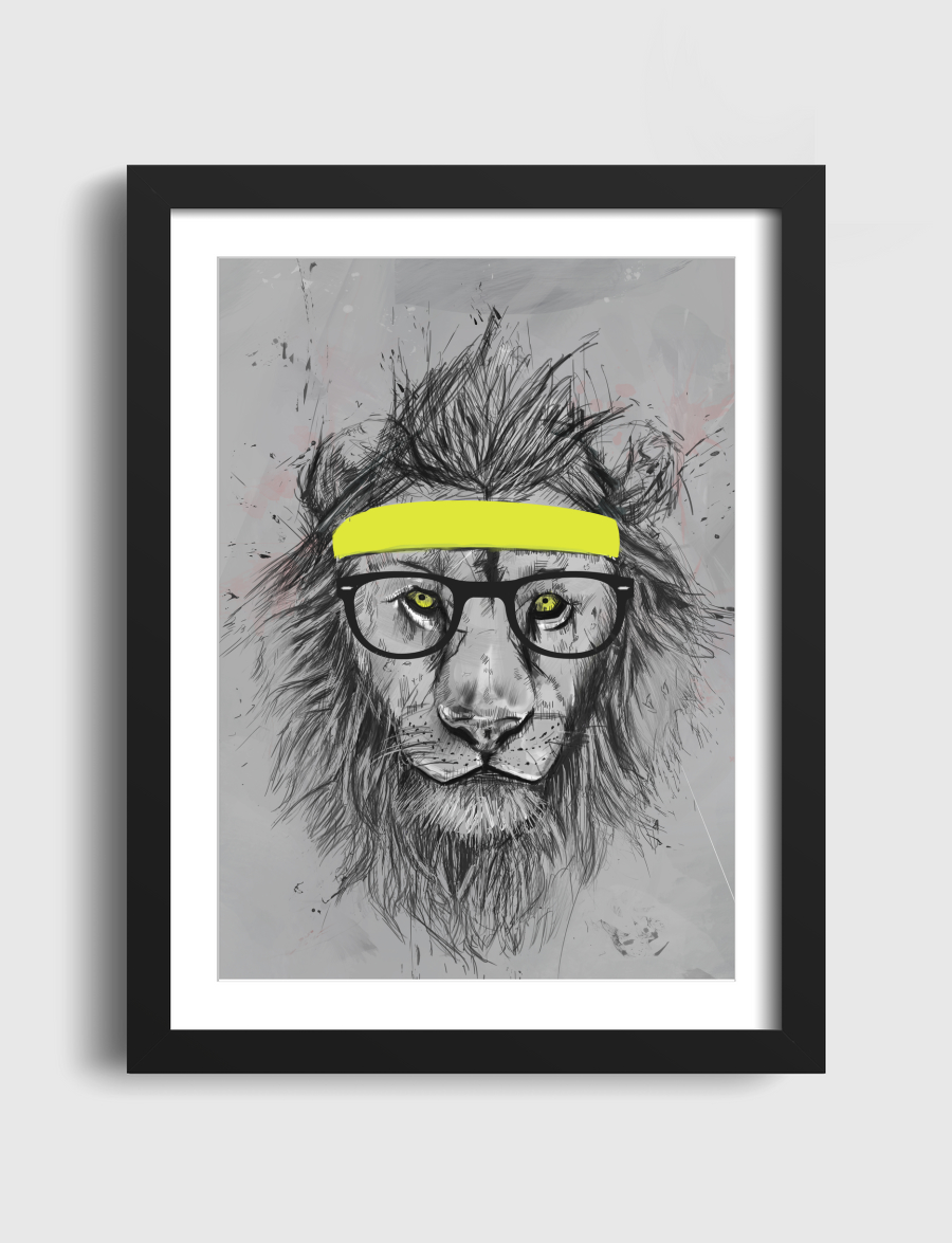Hipster lion