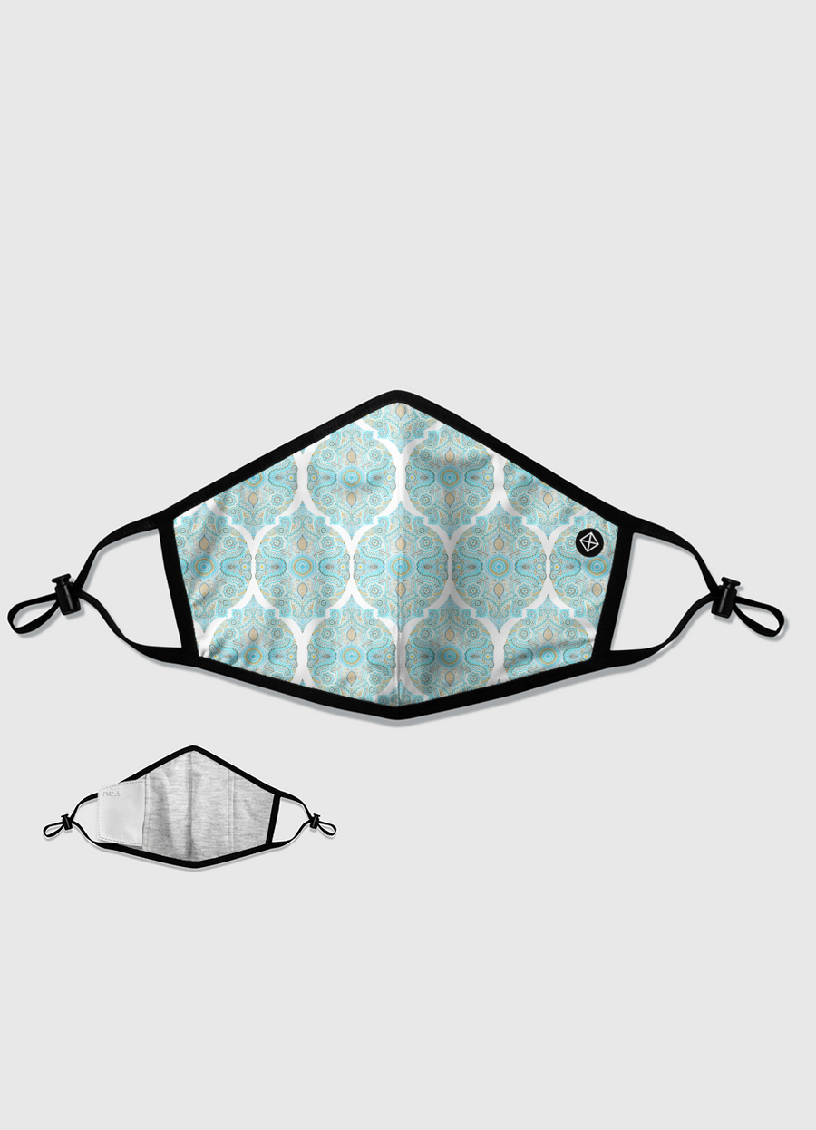 Aqua & Tan Doodle Pattern