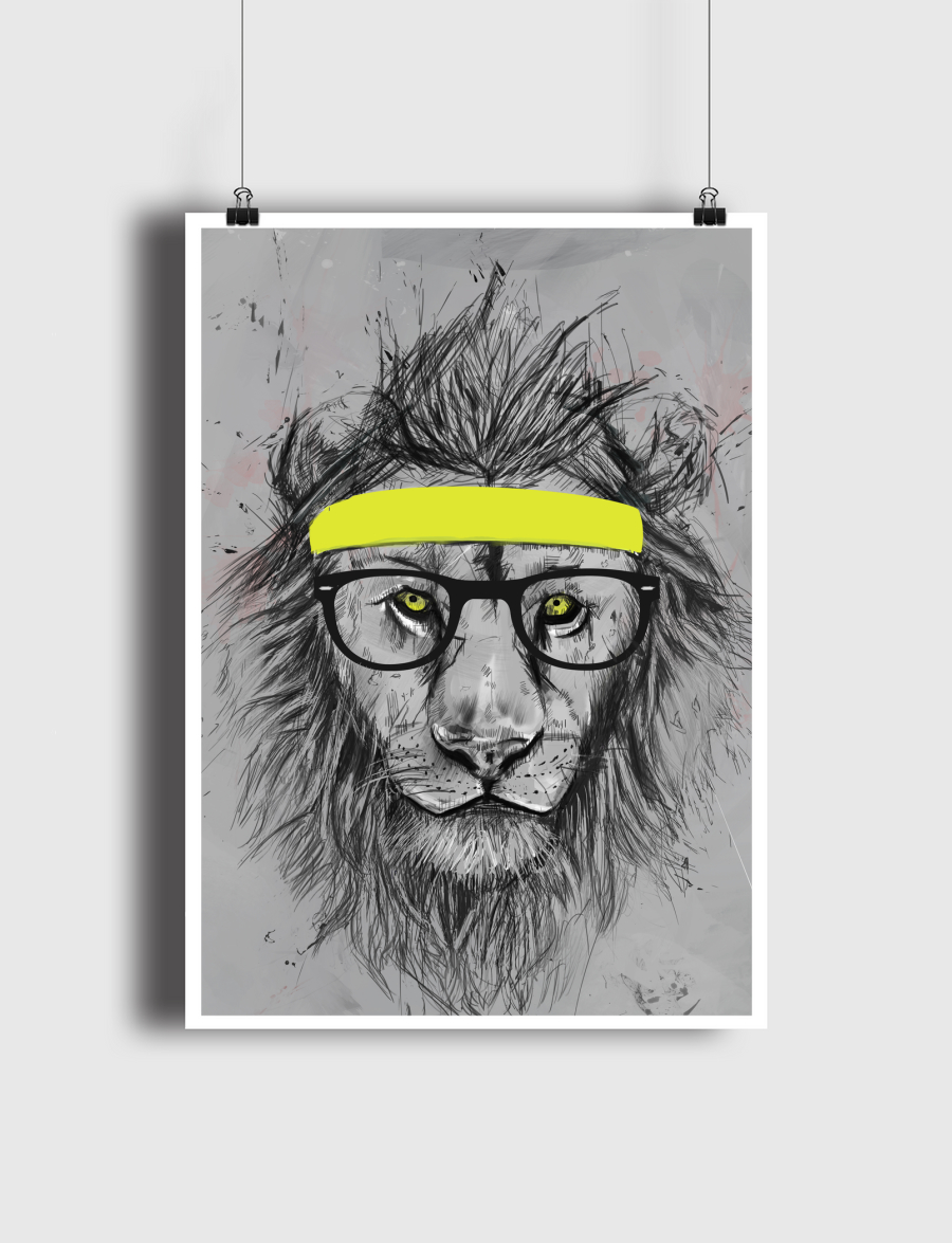Hipster lion